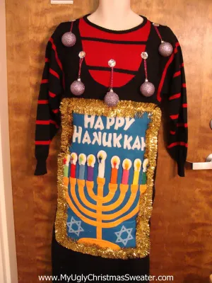 Tacky Holiday Sweater Party Hanukkah Dress Size 8