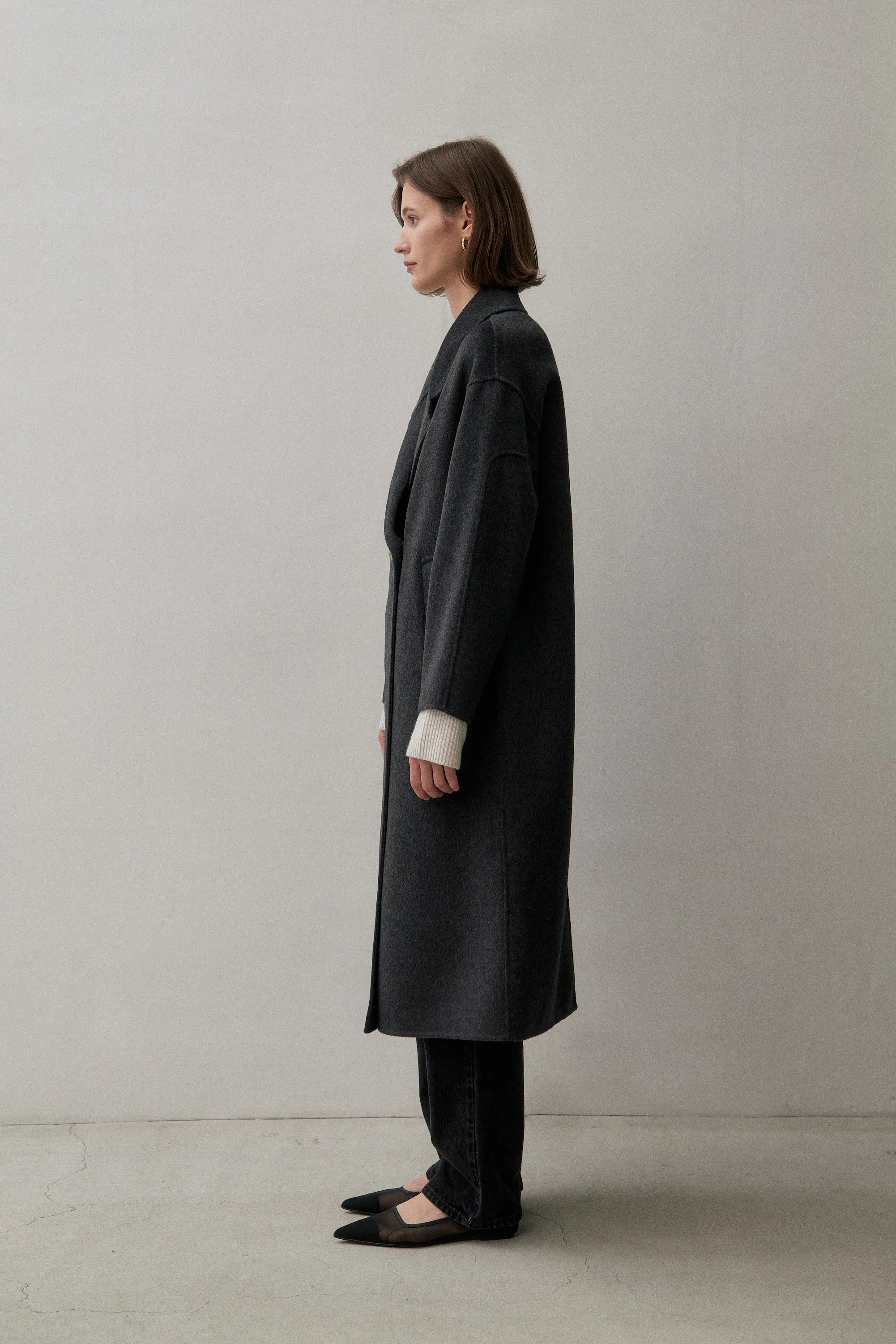 THE LONDON COAT - CHARCOAL 90/10