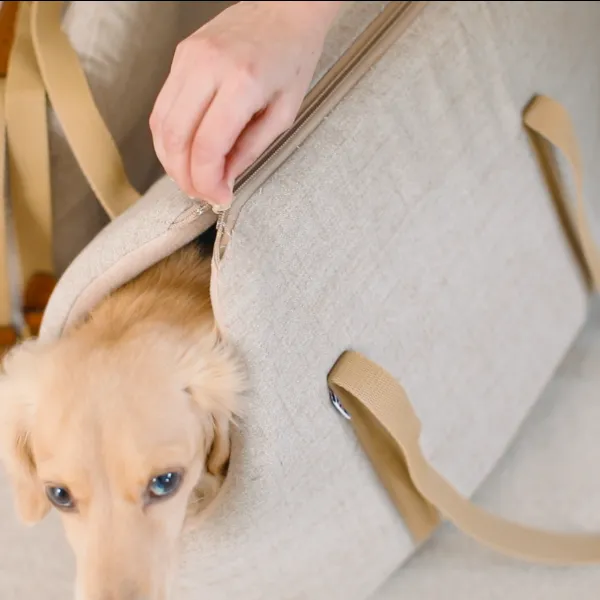 'The Richmond' Biscuit Taupe Beige Luxury Dog Carrier