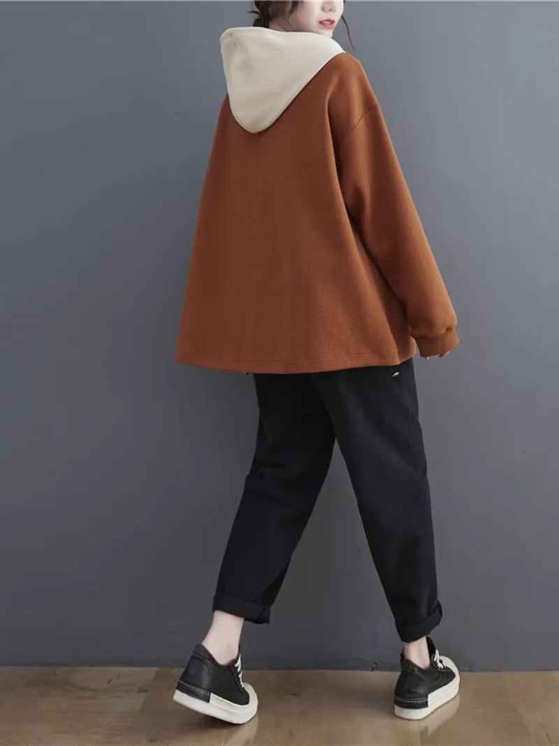 Women's Day-to-Day Occasion Comfortable Hooded Sweats Top