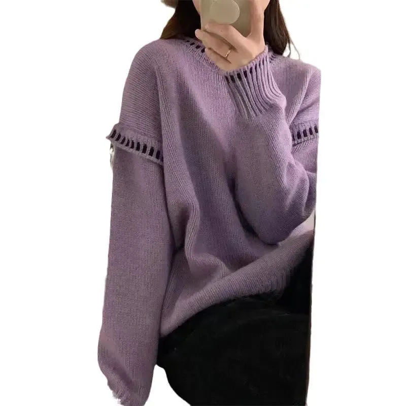 Women's Round Neck Sweater All-match Casual