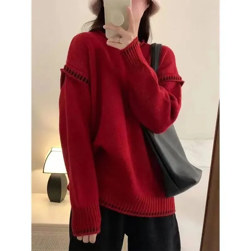 Women's Round Neck Sweater All-match Casual